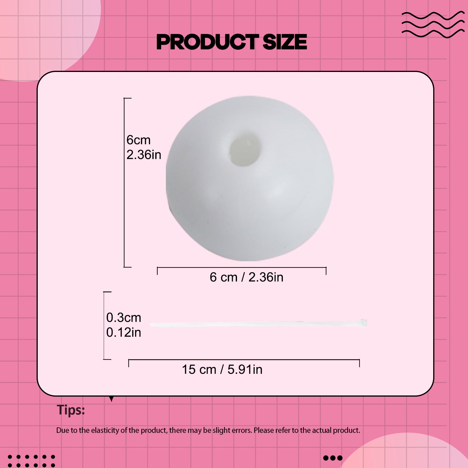 12PCS Milky White Handmade Stress Relief Ball