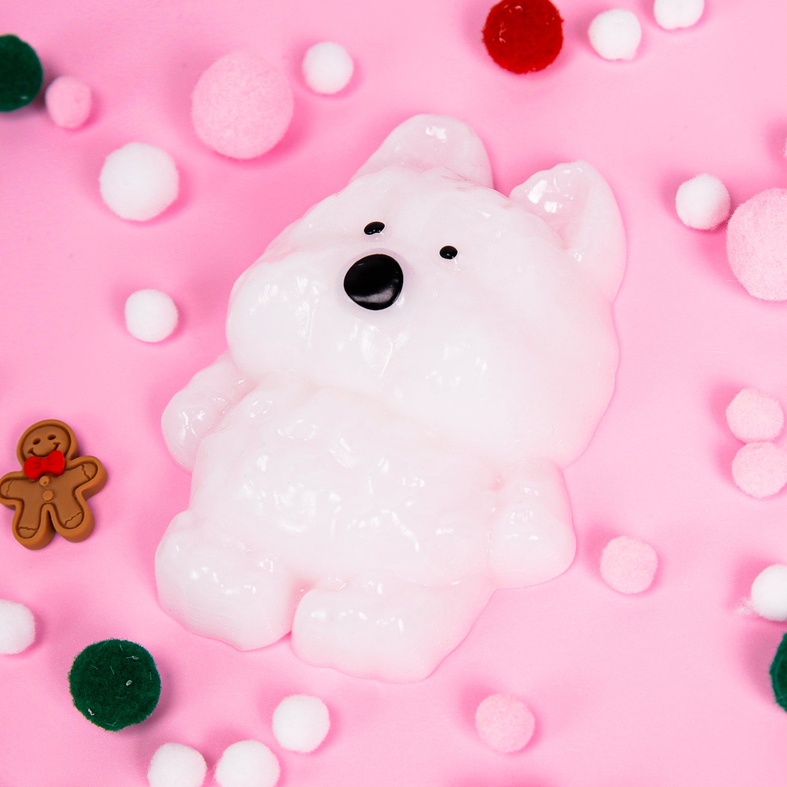 White Dog Squishy Toy - Cute Stress Relief Toy - Soft Squeeze Toy