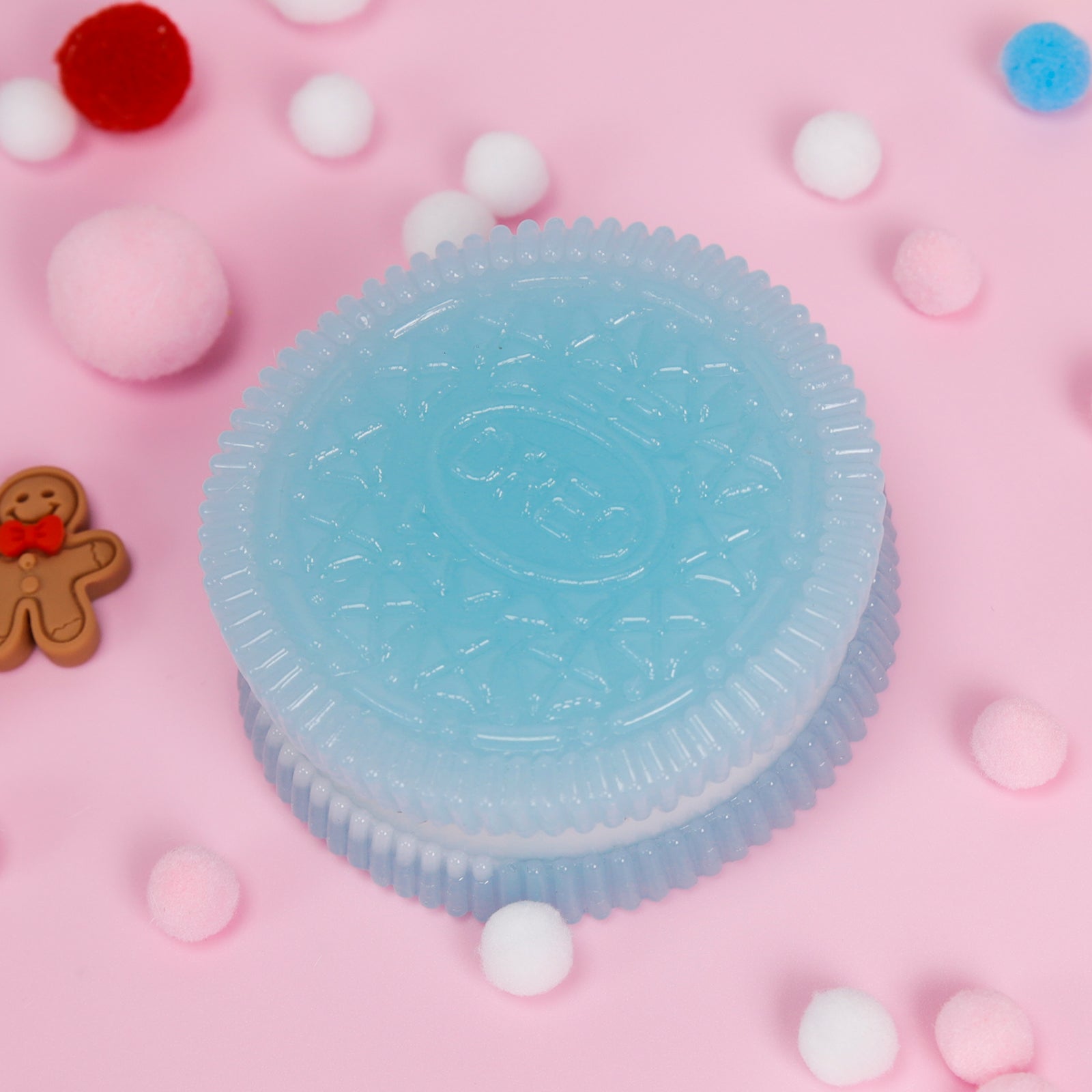 OREO Squishy Toy - Blue Stress Toy - Soft Squeeze Toy
