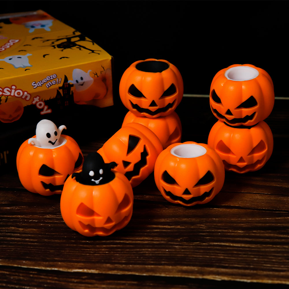 Halloween Pumpkin Squeezze Taba Squishy toys -Black