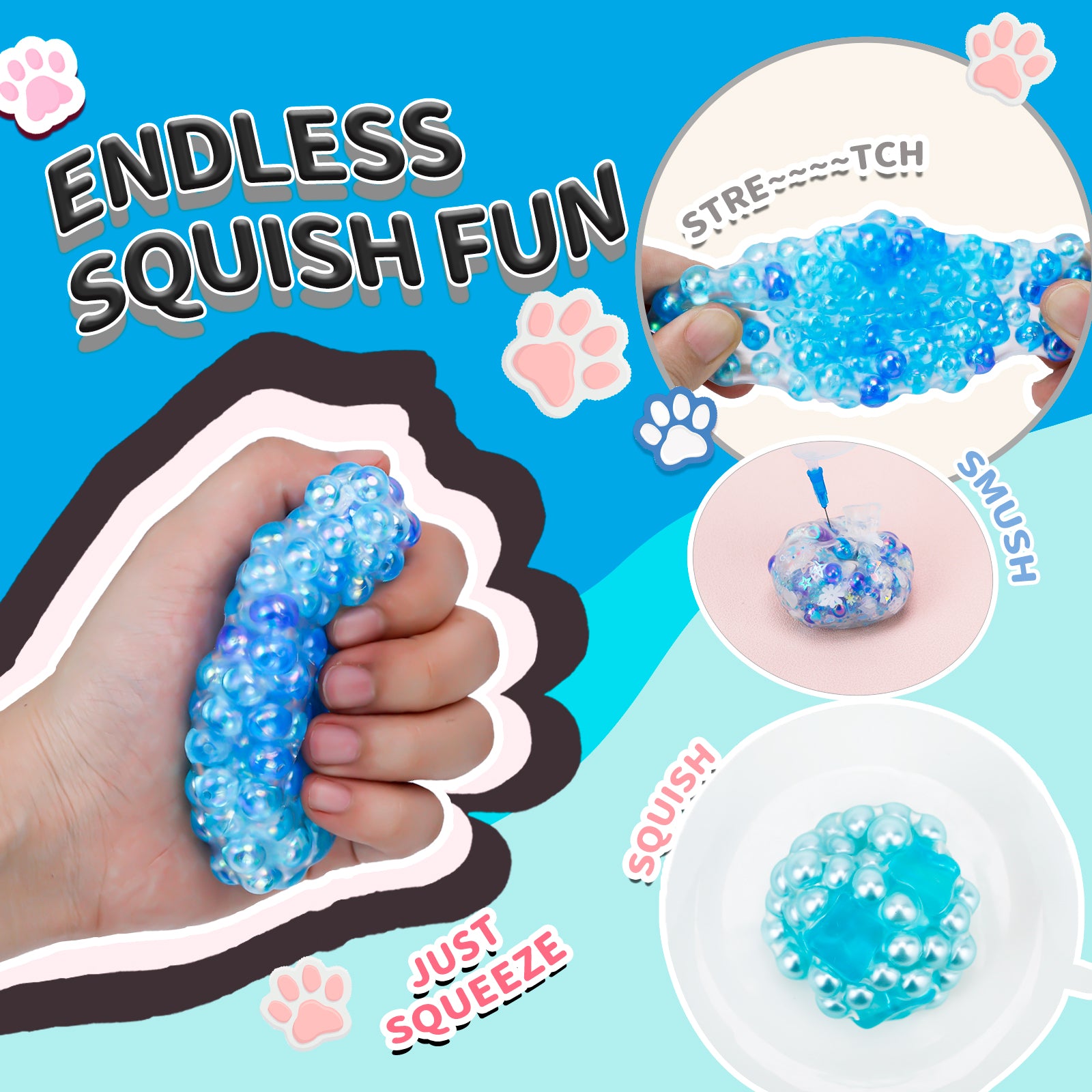 DIY Stress Relief Ball - Ocean Series Toy - Handmade Stress Ball