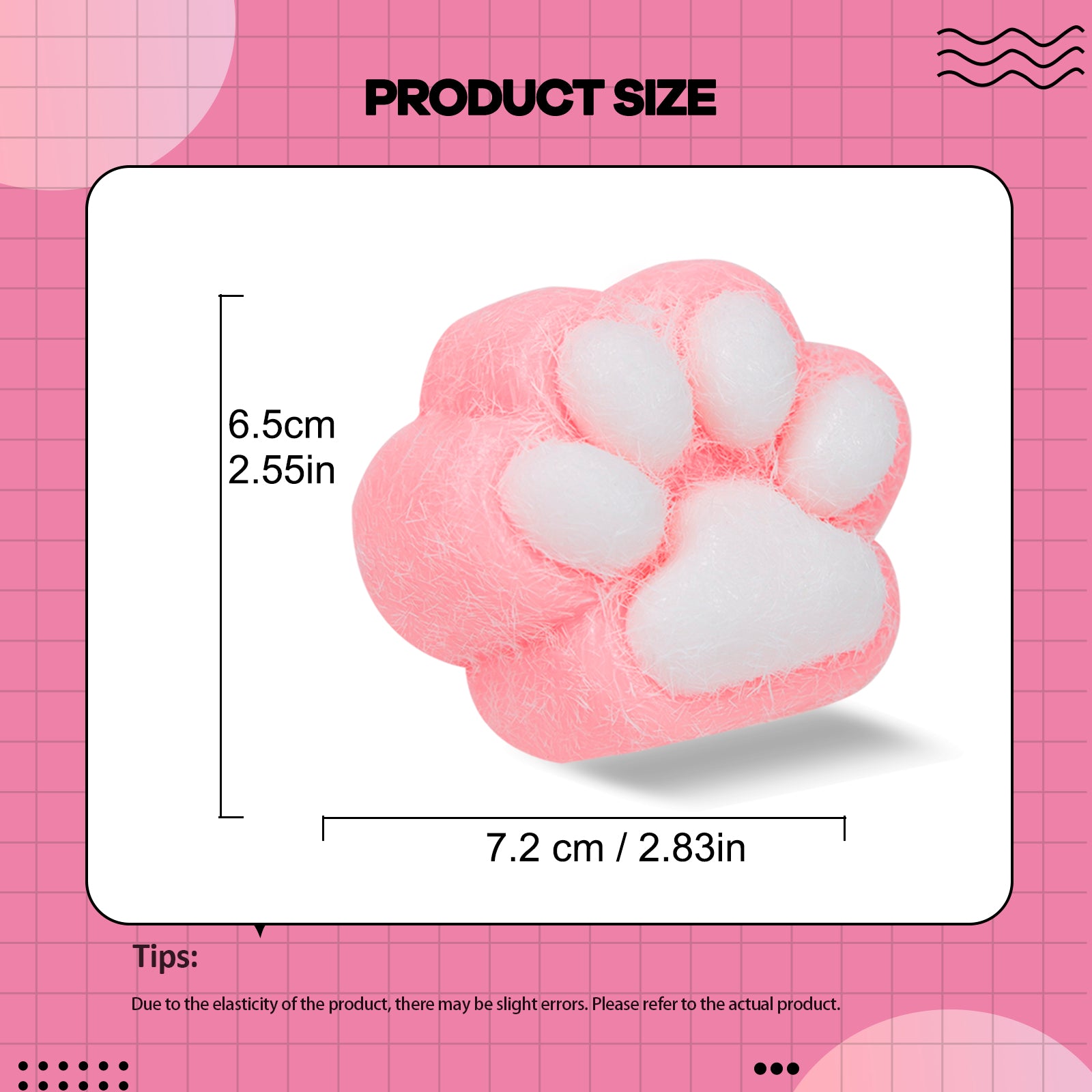 Cat Paw Squishy Toy - Pink Stress Toy - Soft Squeeze Toy