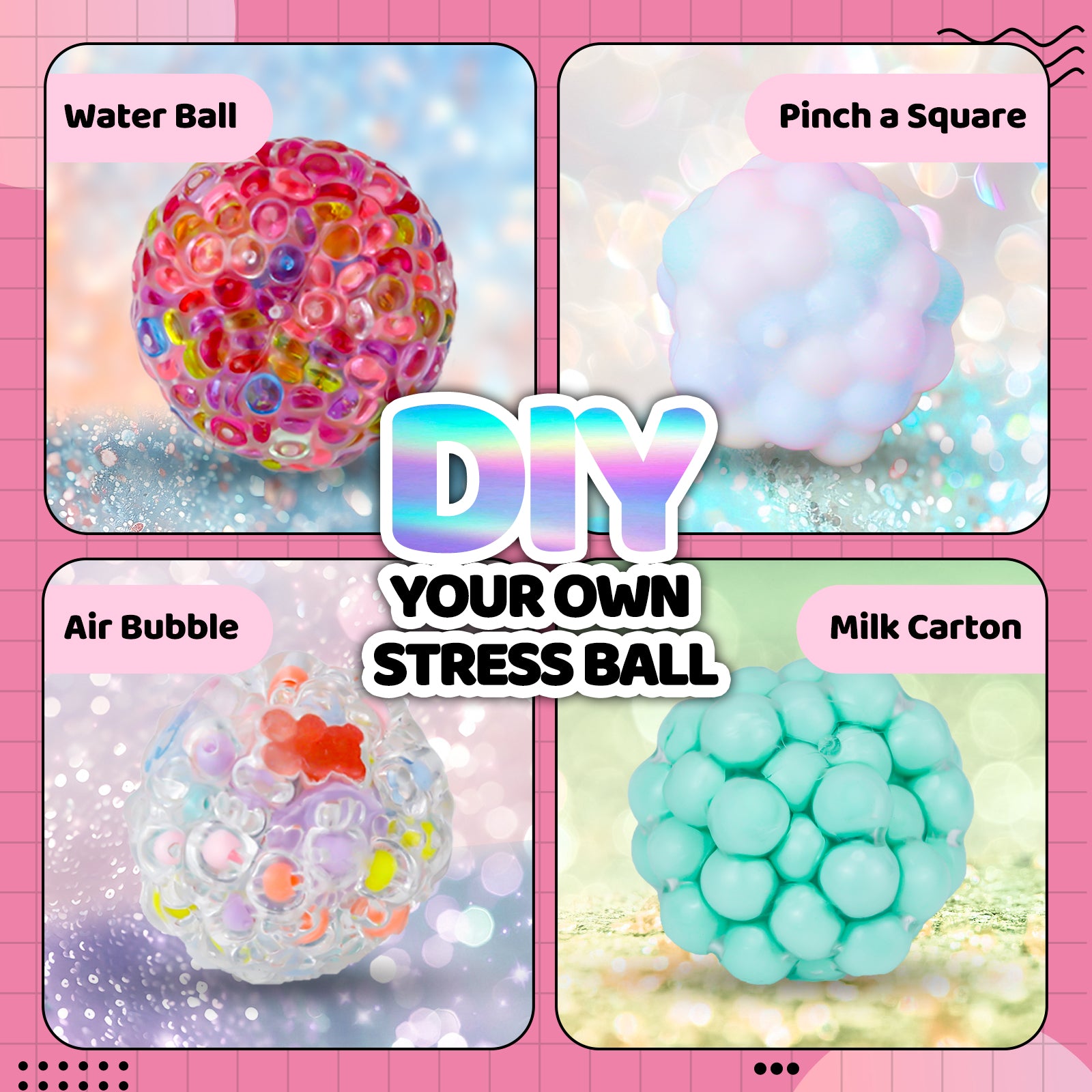DIY Stress Relief Ball - Candy Series Toy - Handmade Stress Ball