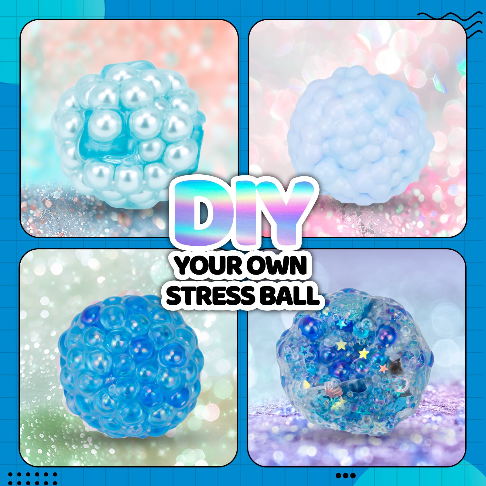 DIY Stress Relief Ball - Ocean Series Toy - Handmade Stress Ball