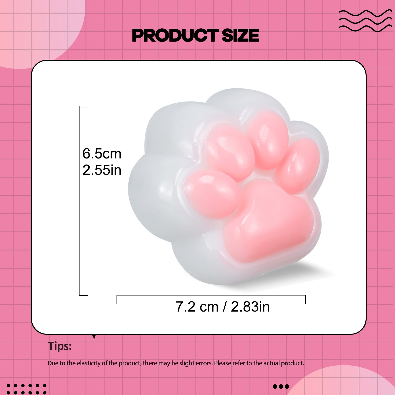 Cat Paw Squishy Toy - White Stress Toy - Soft Squeeze Toy
