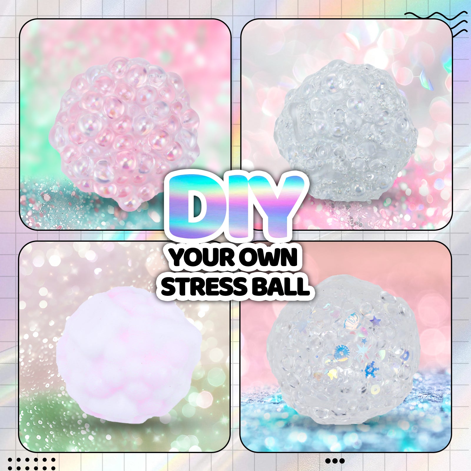 DIY Stress Relief Ball - Shine Series Toy - Handmade Stress Ball