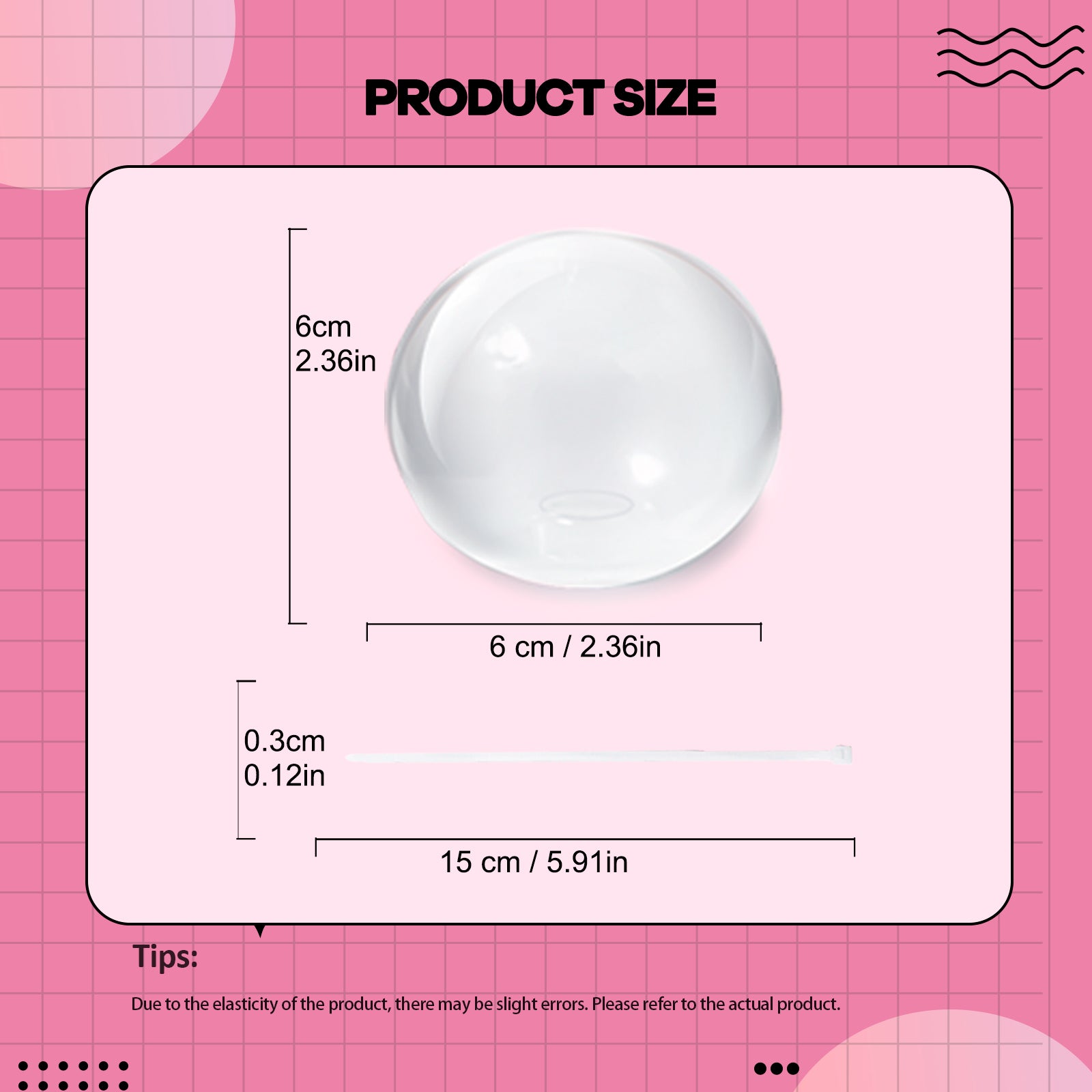 12PCS Transparent Handmade Stress Relief Ball