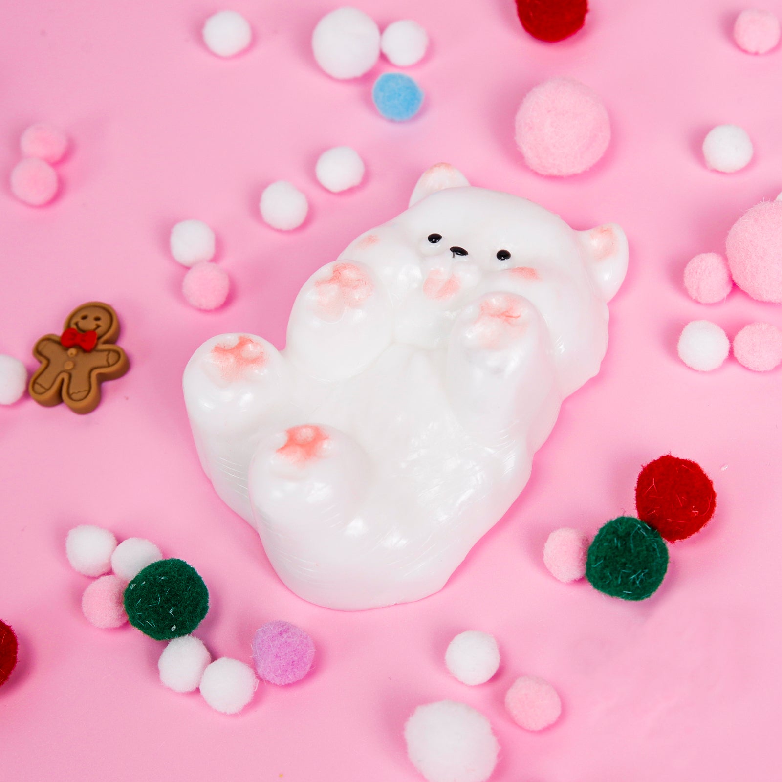Pink Dog Squishy Toy - Cute Stress Relief Toy - Soft Squeeze Toy