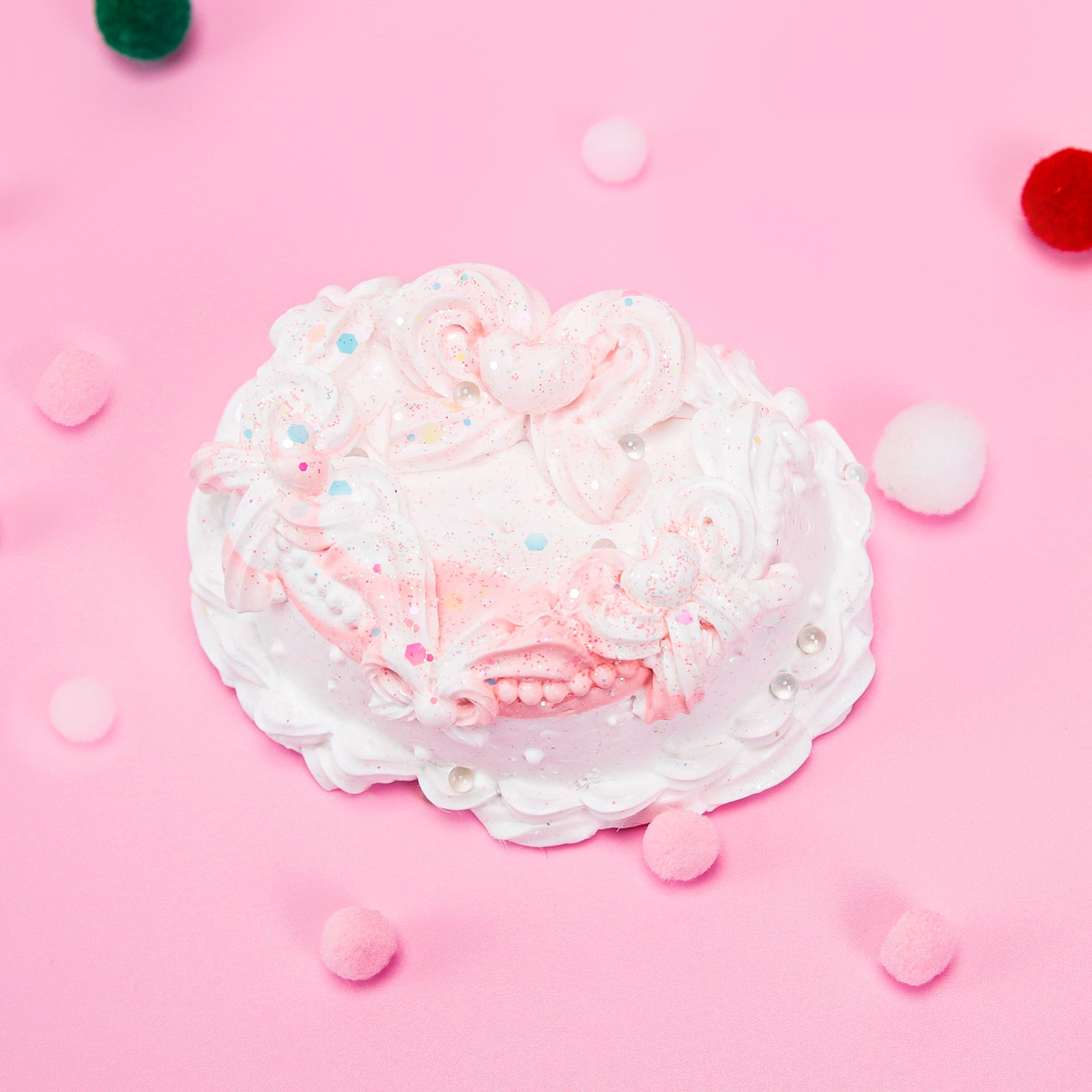FoodGrade Silicone Squishy Toy - White Cake Stress Toy - Soft Toy