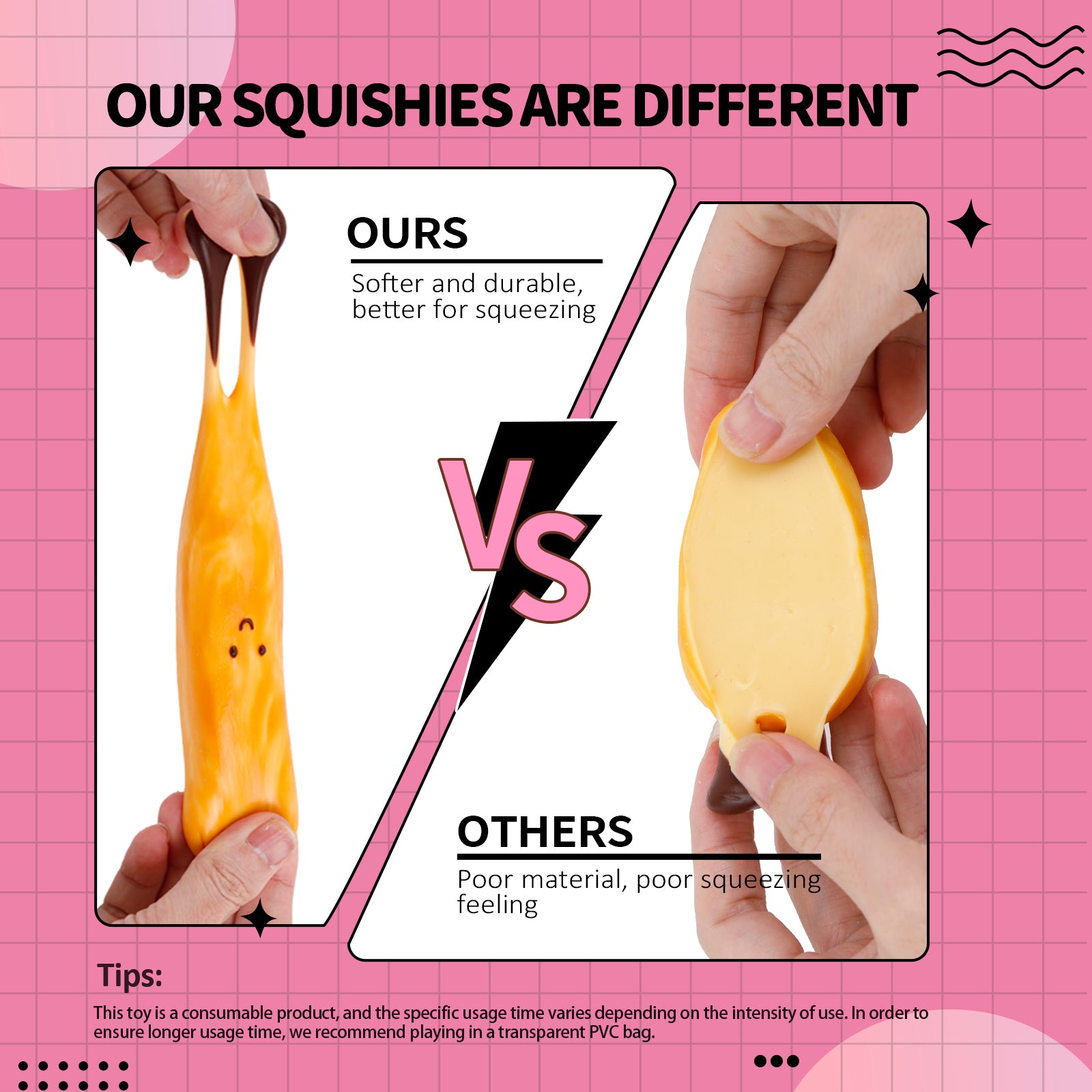Brown Potatoes Squishy Toy - Stress Relief Toy - Soft Squeeze Toy
