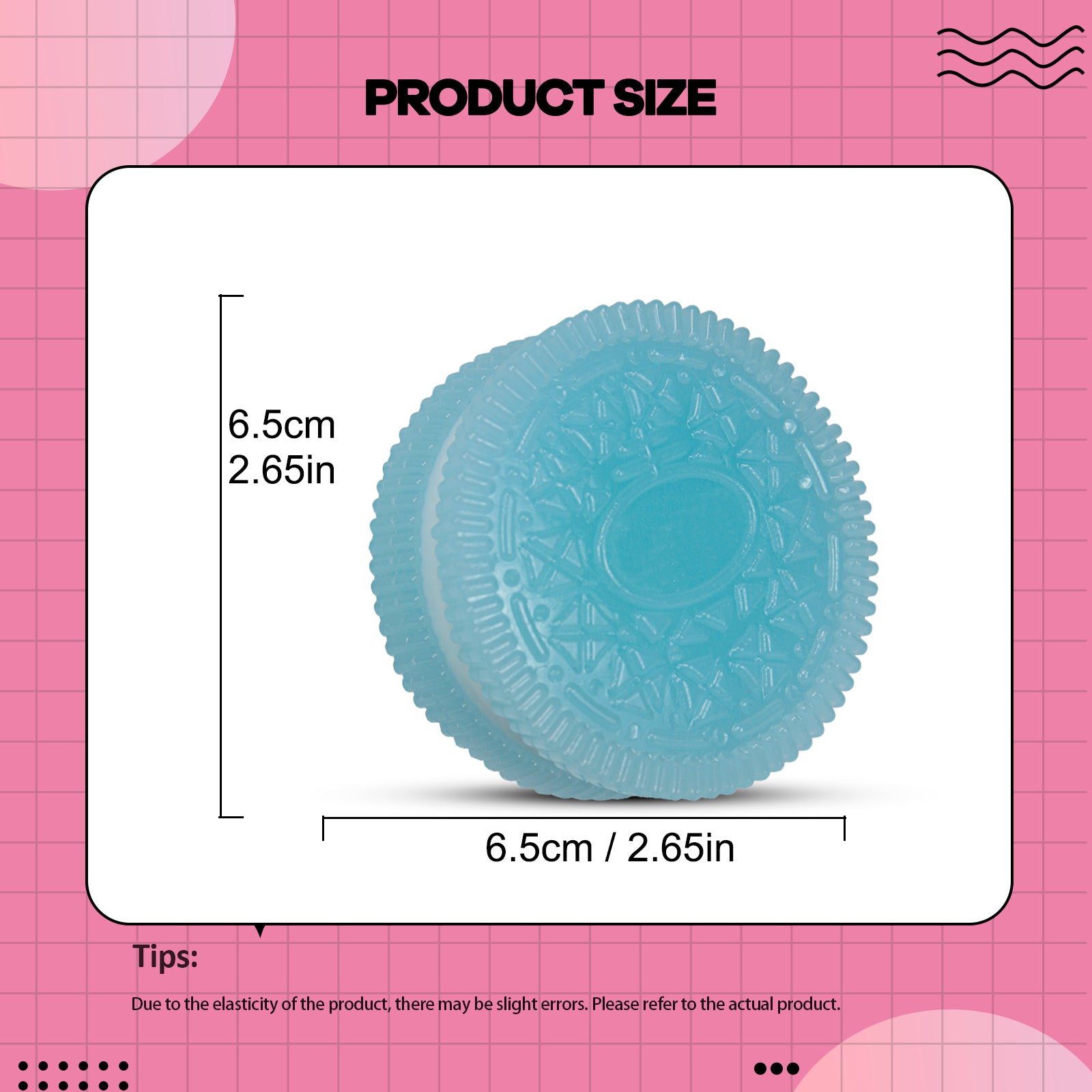OREO Squishy Toy - Blue Stress Toy - Soft Squeeze Toy