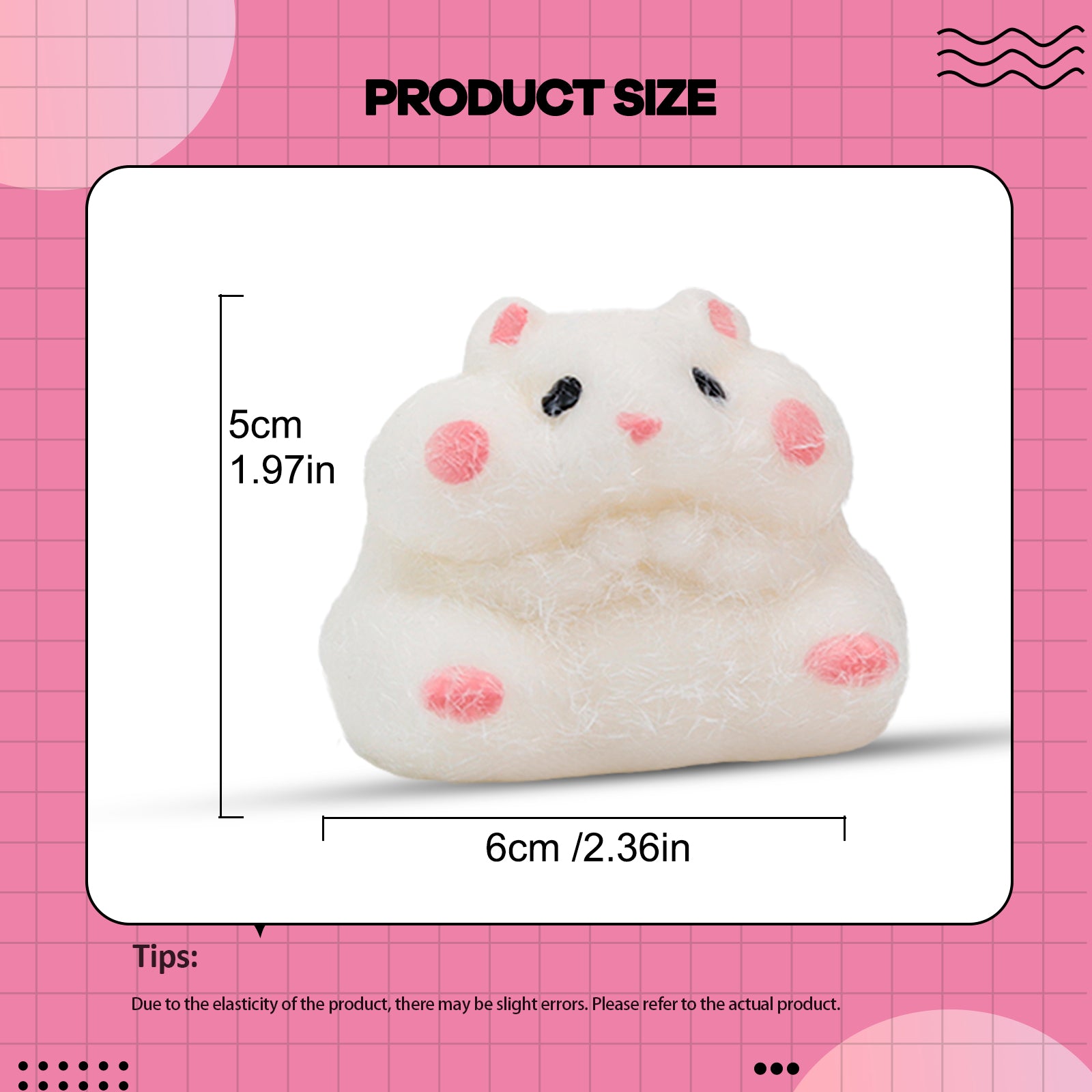 Hamster Squishy Toy - Stress Relief Toy - Soft Squeeze Toy
