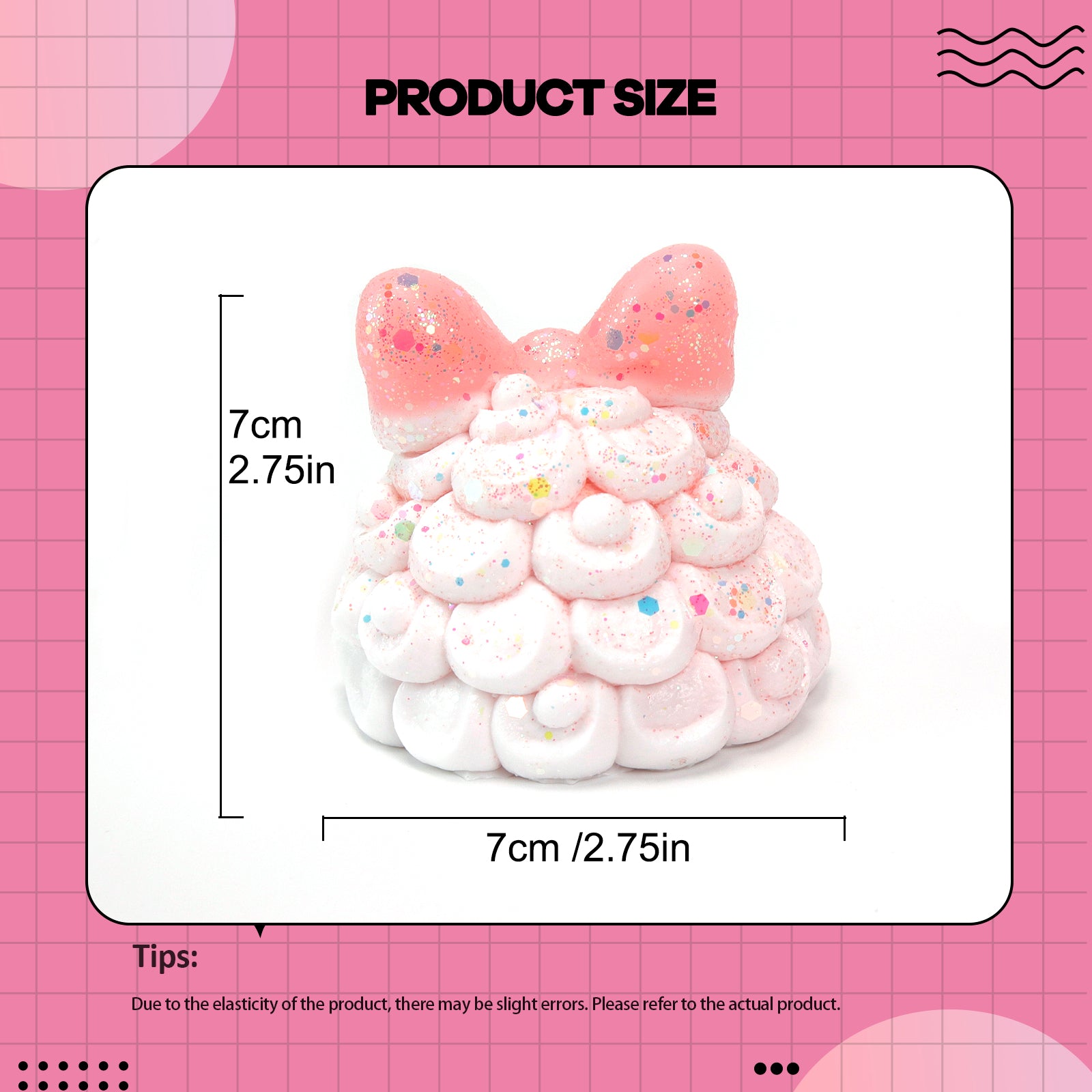 Bow Tie Cake Squishy Toy - Stress Relief Toy - Soft Squeeze Toy