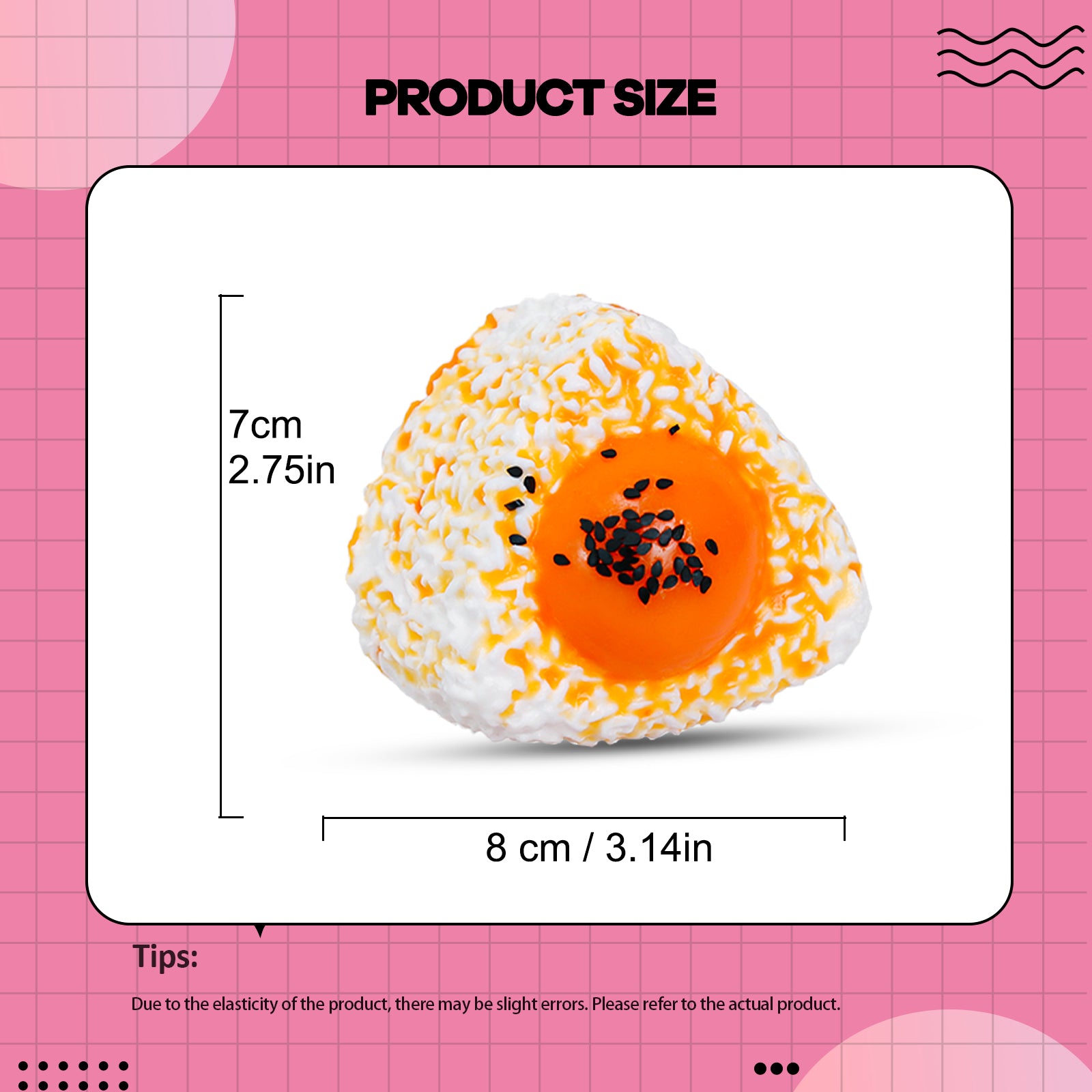 Yolk Rice Squishy Toy - Stress Relief Toy - Soft Squeeze Toy