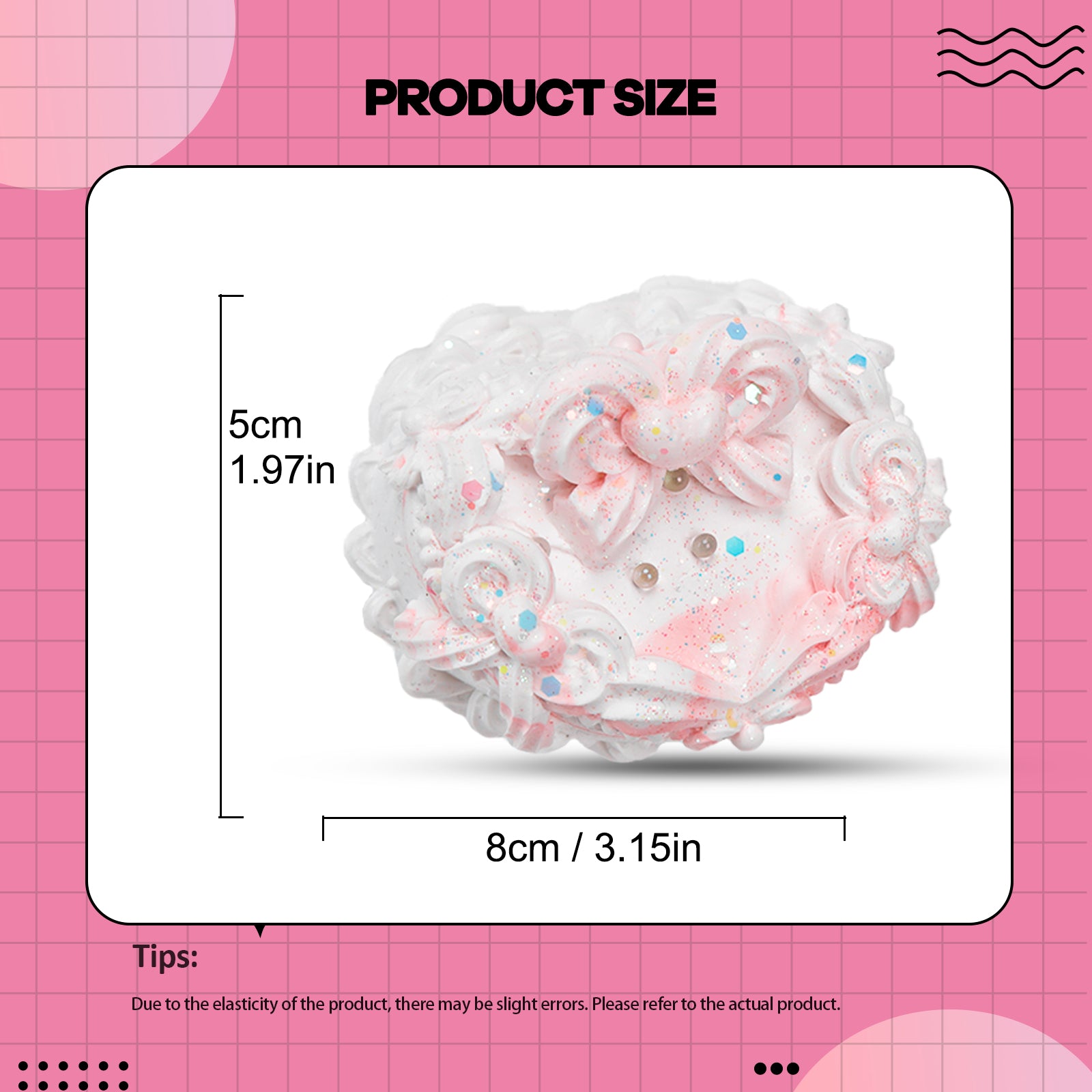 FoodGrade Silicone Squishy Toy - White Cake Stress Toy - Soft Toy