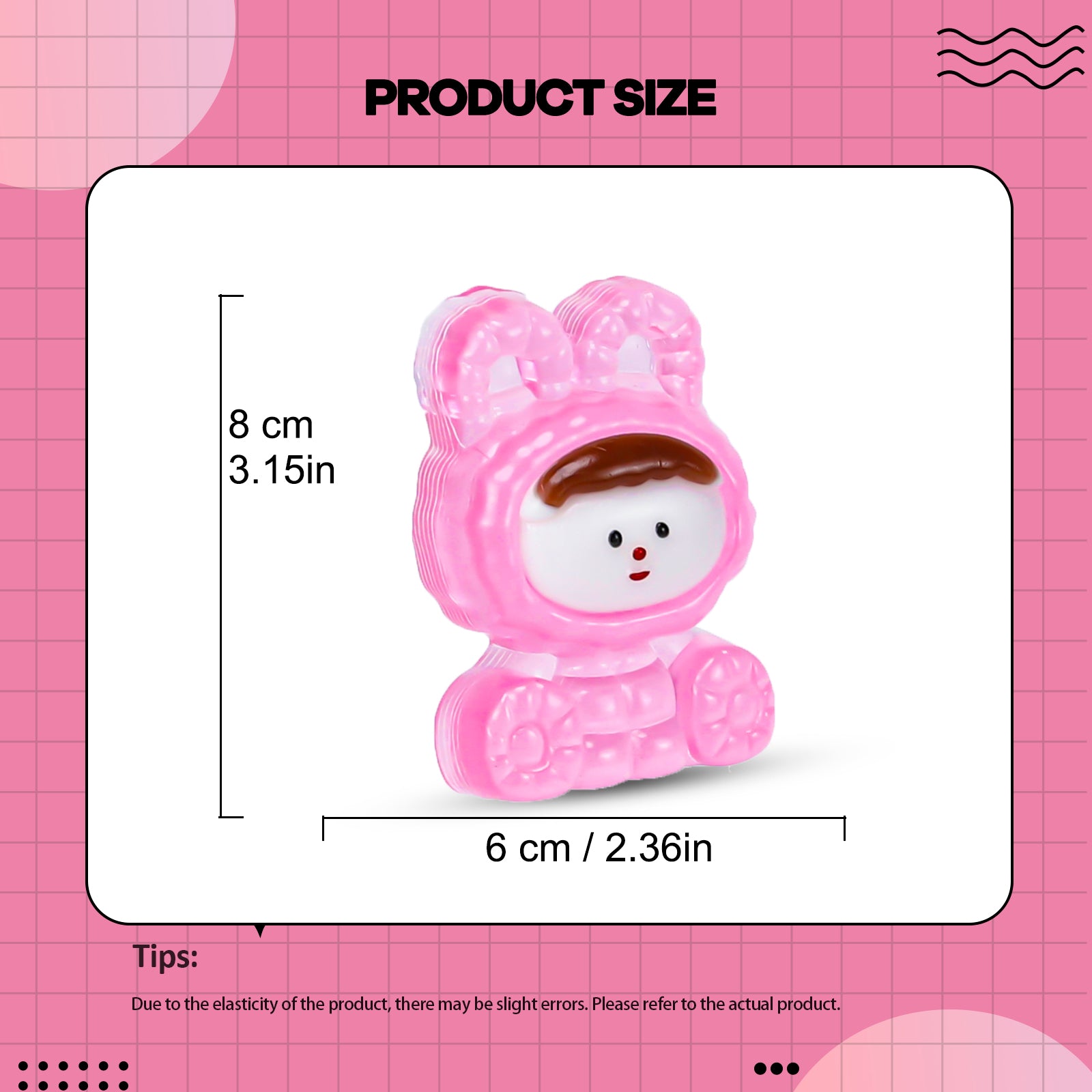 Bunny Squishy Toy - Pink Doll Stress Toy - Soft Toy
