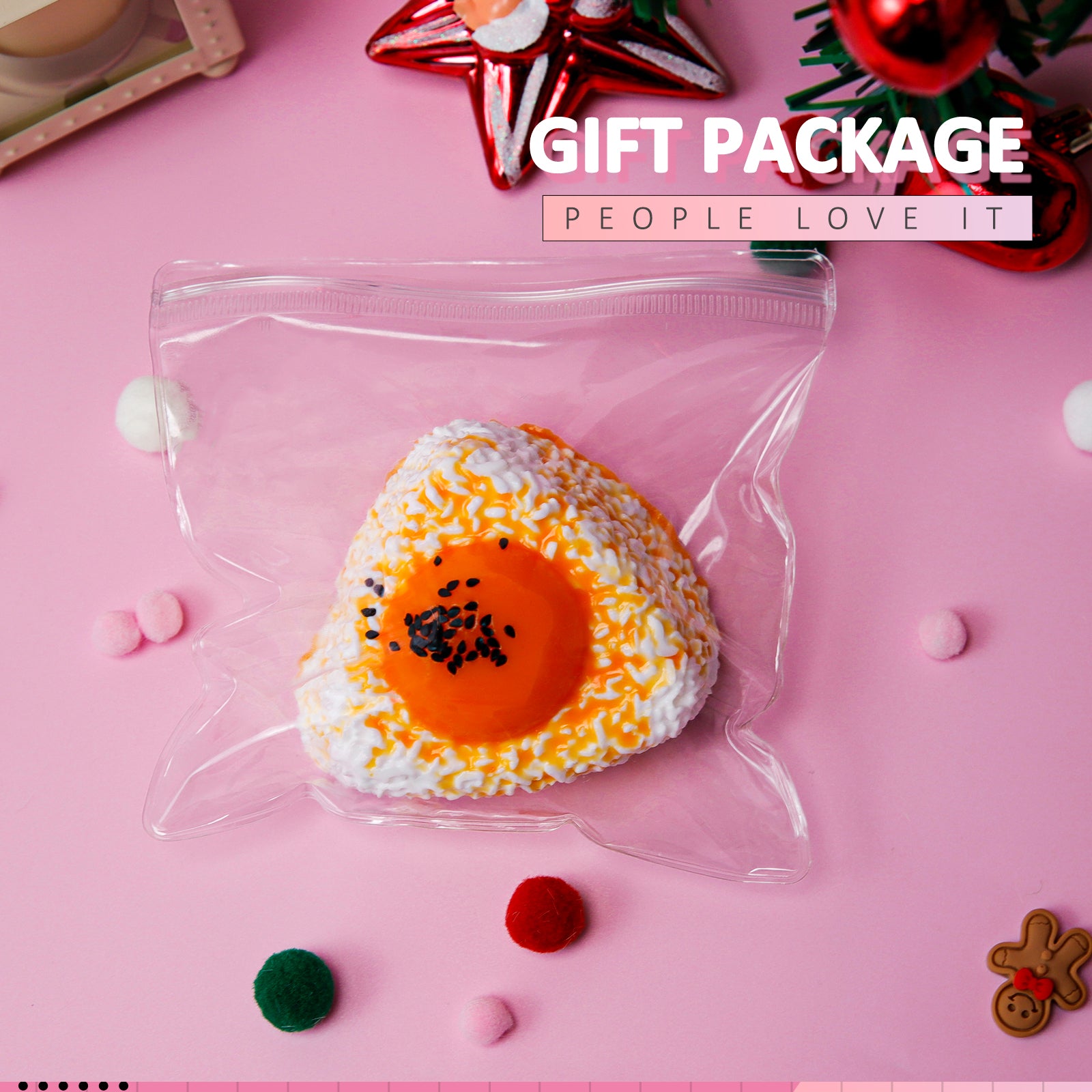 Yolk Rice Squishy Toy - Stress Relief Toy - Soft Squeeze Toy