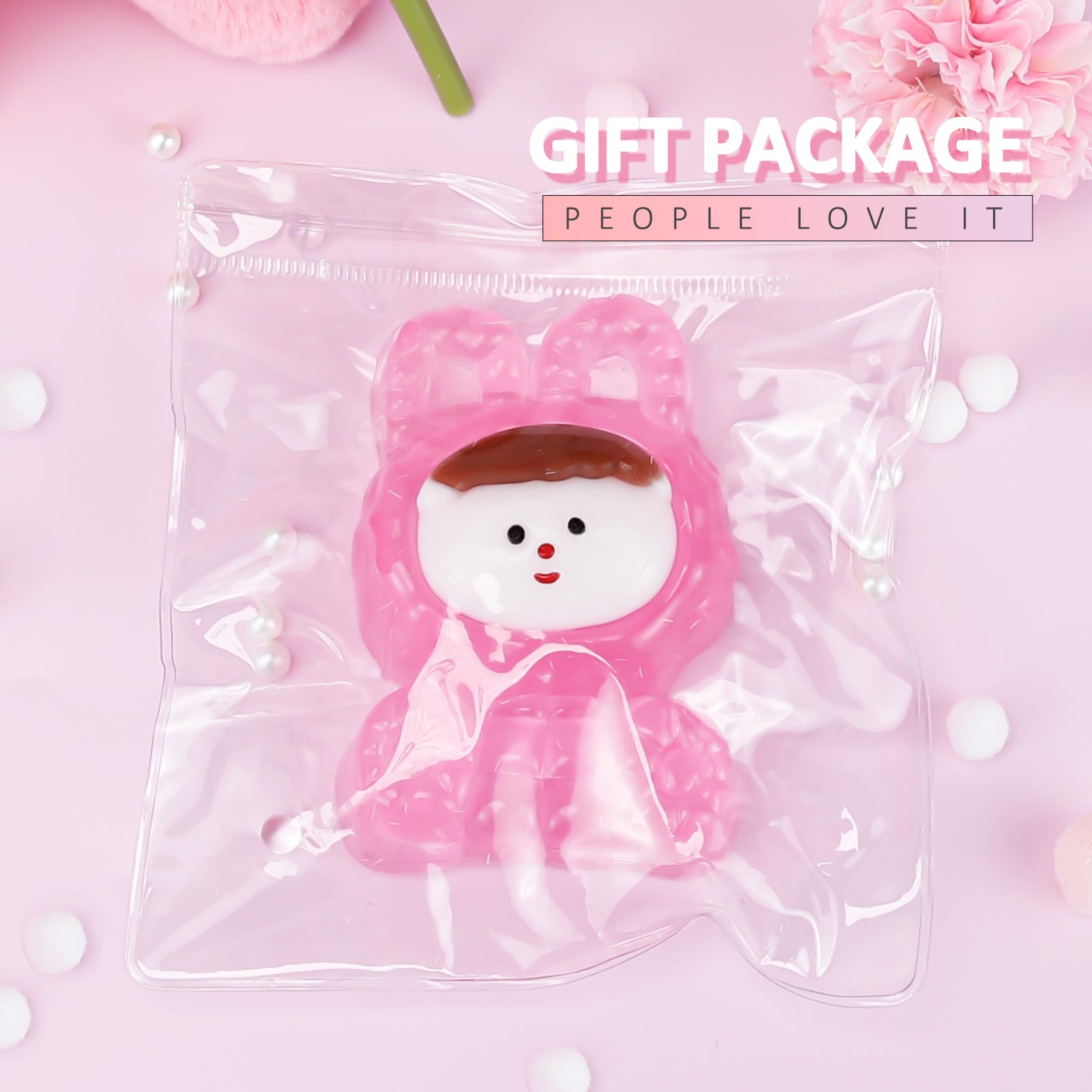 Bunny Squishy Toy - Pink Doll Stress Toy - Soft Toy