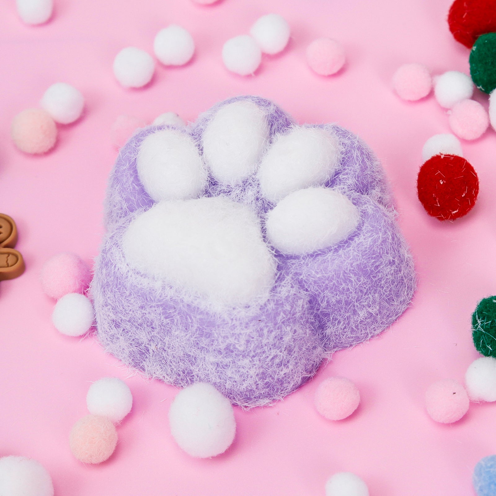 Cat Paw Squishy Toy - Purple Stress Toy - Soft Squeeze Toy
