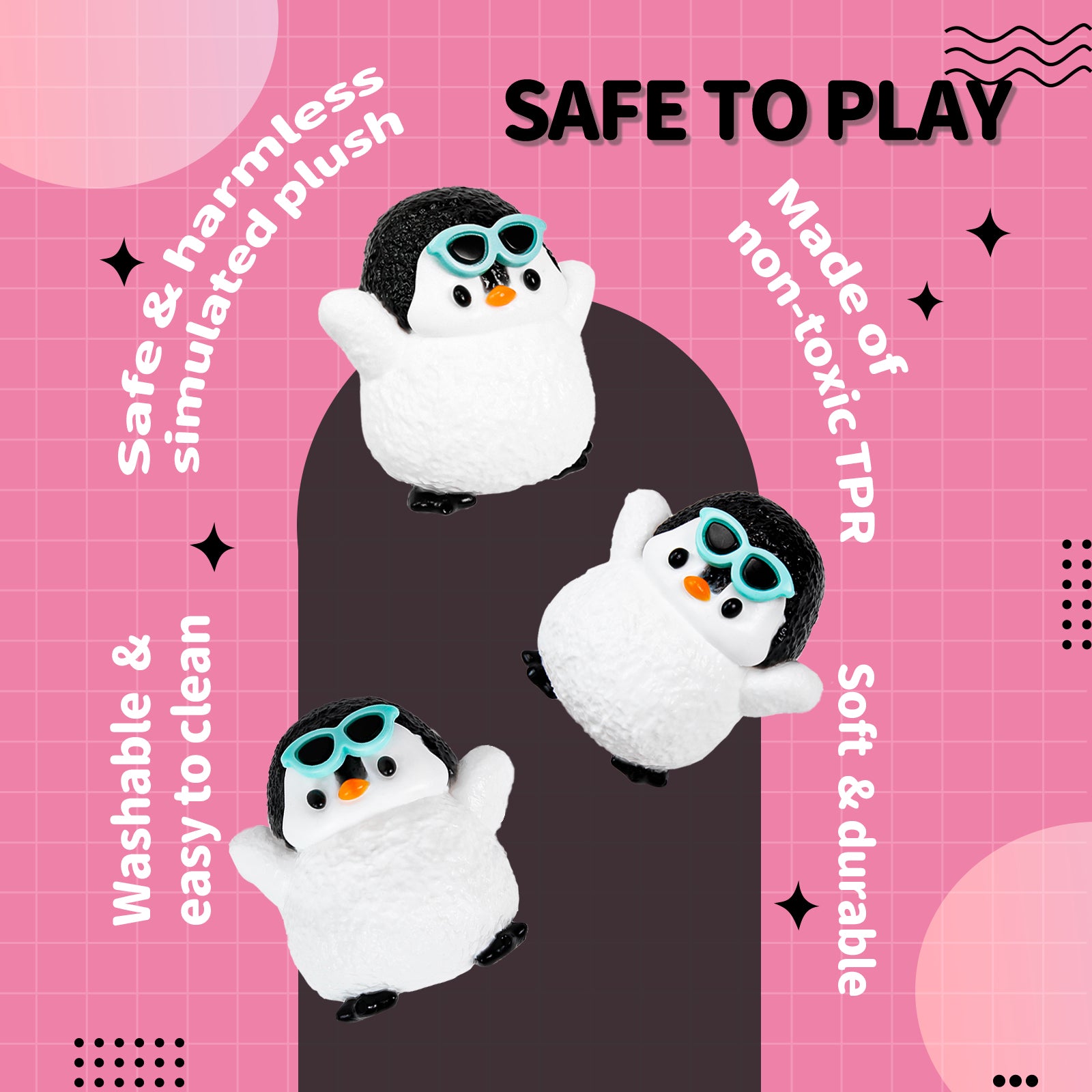 Penguin Squishy Toy - Stress Relief Toy - Soft Squeeze Toy