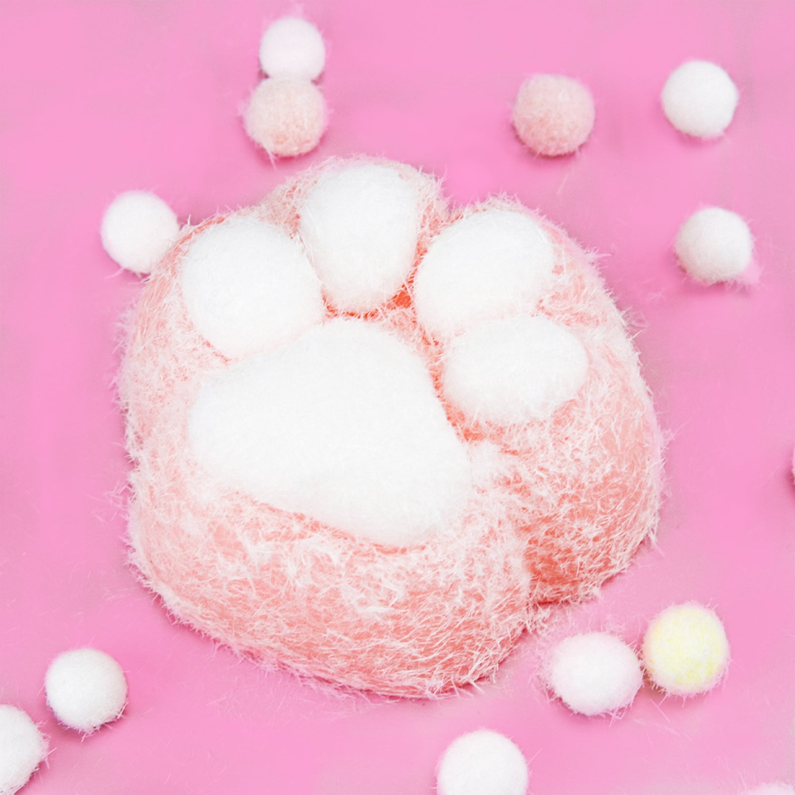 Cat Paw Squishy Toy - Pink Stress Toy - Soft Squeeze Toy