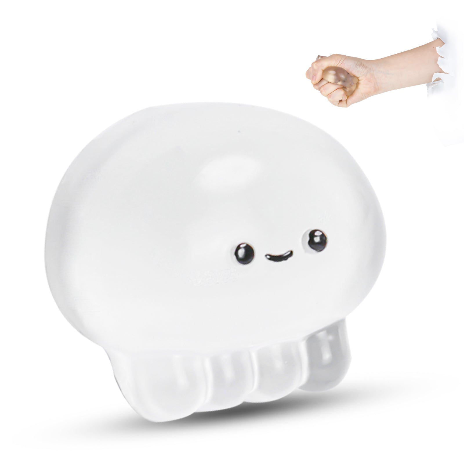 Octopus Squishy Toy - Transparent Stress Toy - Soft Squeeze Toy