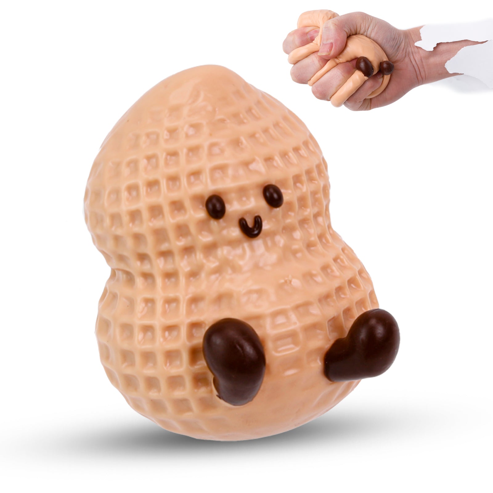 Peanut Squishy Toy - Stress Relief Toy - Soft Squeeze Toy