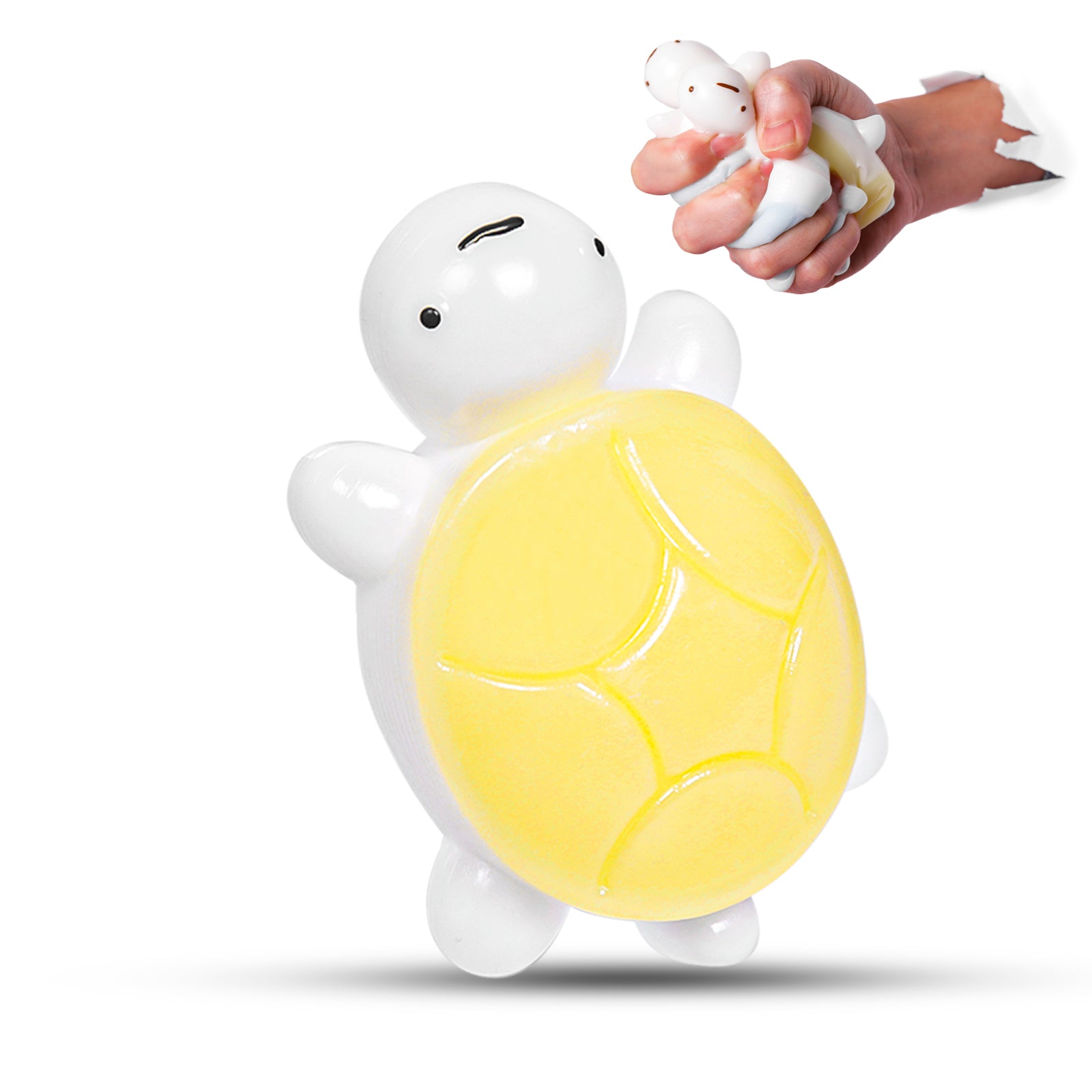Turtle Squishy Toy - Yellow Stress Toy - Soft Squeeze Toy