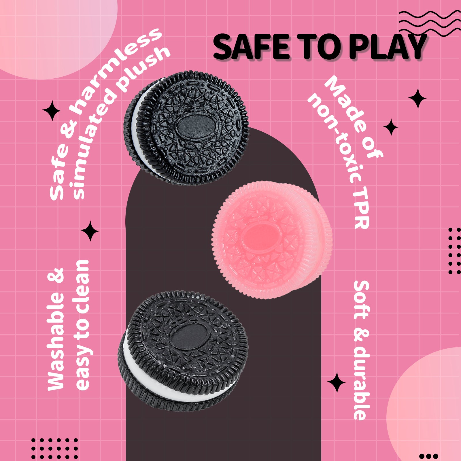OREO Squishy Toy - Angerbaby Stress Toy - Soft Squeeze Toy