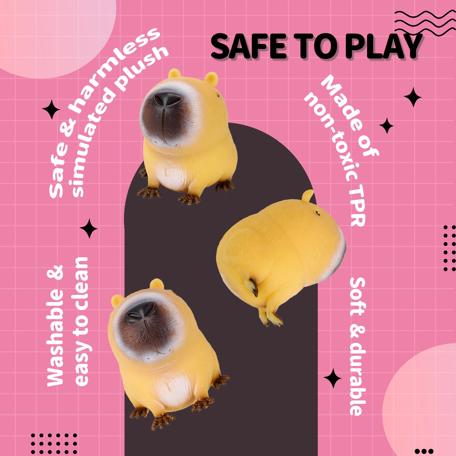 Slow rebouond Rubber CapiBara Squeezze Taba Squishy toys