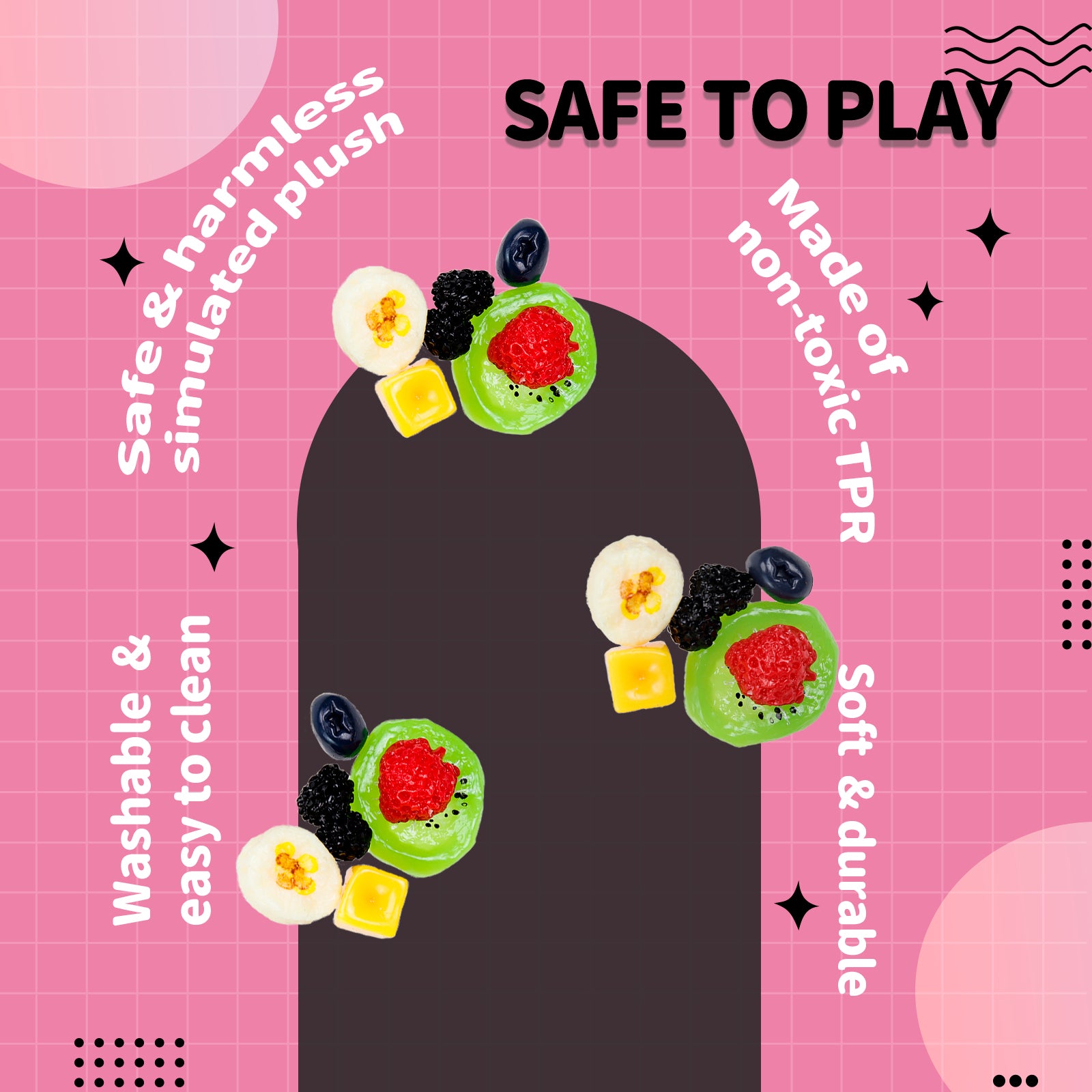 Angerbaby Mixed Fruit Squeezze Taba Squishy Spielzeug - 2 Stück