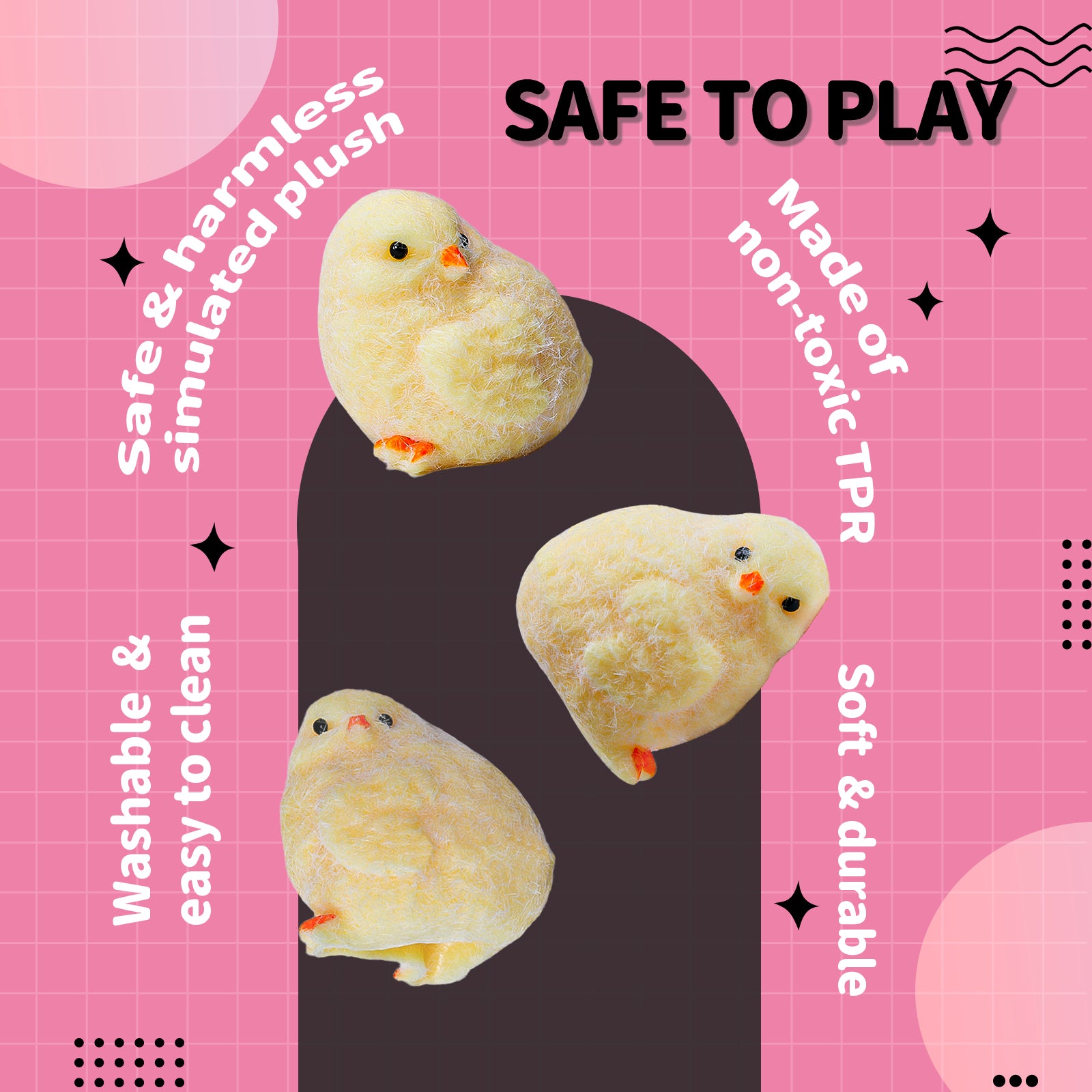 Chick Squishy Toy - Cute Stress Relief Toy - Soft Squeeze Toy