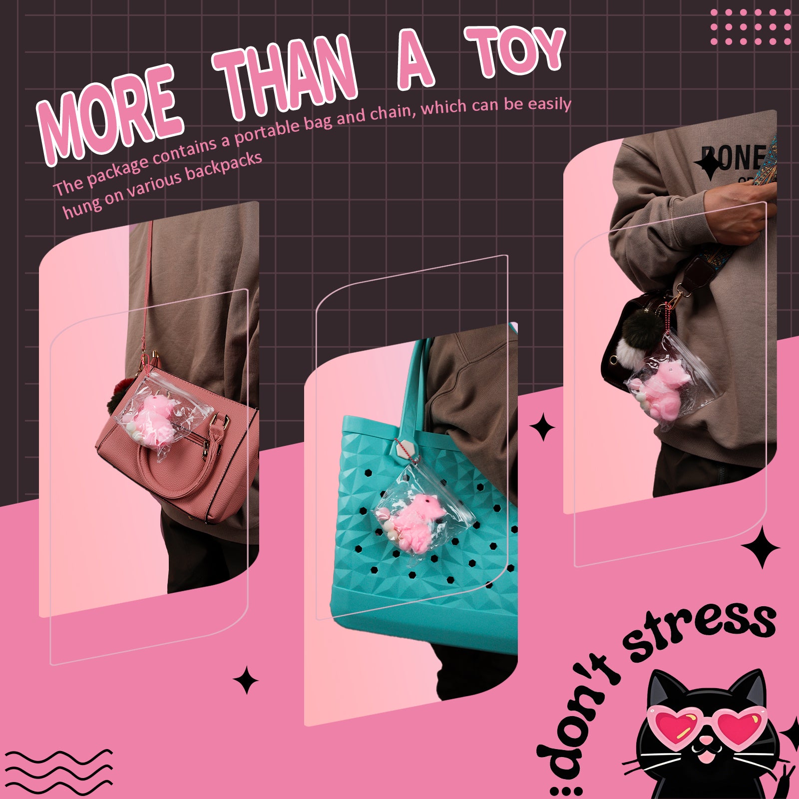 Kitten Slime Squishy Toy - Pink Cat Stress Toy - Soft Toy