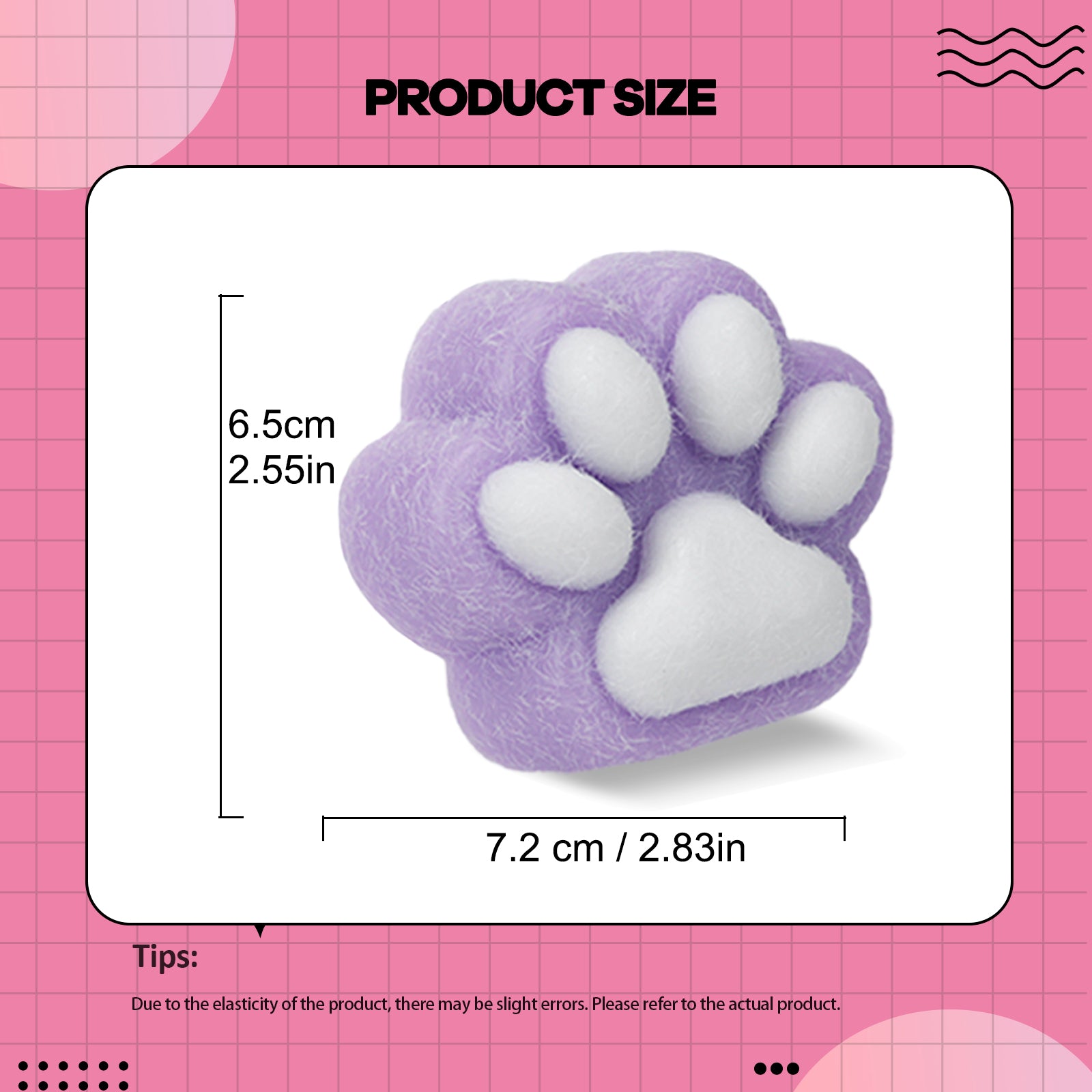 Cat Paw Squishy Toy - Purple Stress Toy - Soft Squeeze Toy